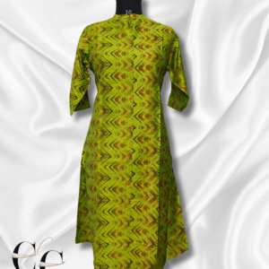 Green Silk Cotton A-Line Umbrella Kurti