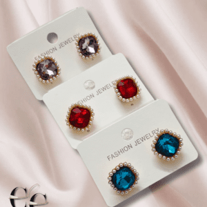 Stylish Stone with Pearl Combo earrings