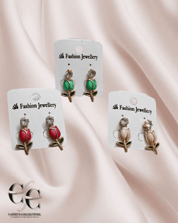 Trendy Tulips Combo Earrings