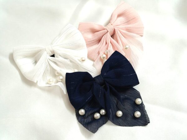 CC Stylish Bow Hair clips with beads