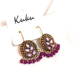 Stylish Purple color German silver Earring