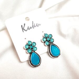 CC Trendy Blue color German Silver Earring
