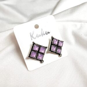 CC Trendy Lavender color German Silver Earring