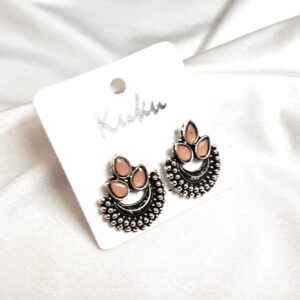 CC Trendy Peach color German Silver Earring