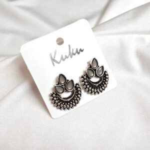 CC Trendy Grey color  German Silver Earring