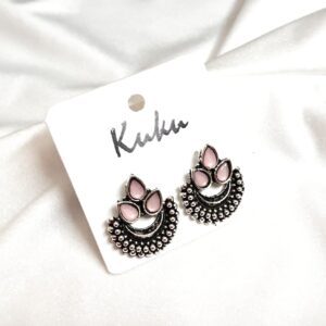 CC Trendy Baby Pink color  German Silver Earring