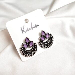 CC Trendy Lavender color German Silver Earring