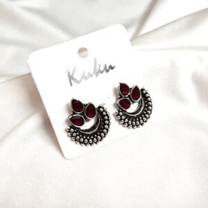 CC Trendy Maroon color German Silver Earring