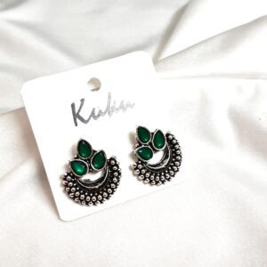 CC Trendy Green color  German Silver Earring
