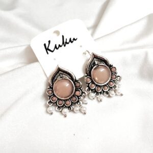 CC Trendy Peach color German Silver Earring