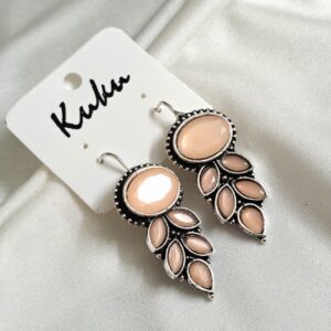CC Light Orange Trendy German Silver Earring