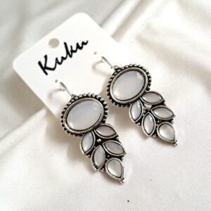 CC White color Trendy German Silver Earring