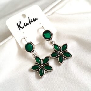 CC Green color Trendy German Silver Earring
