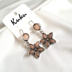 CC Light Orange German Silver Earring