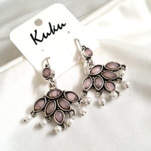 CC Lavender color German Silver Earring