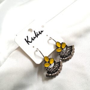 CC Trendy Yellow Color German Silver Earring