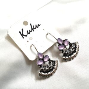 CC Trendy Lavender Color German Silver Earring