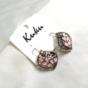 CC Trendy Pink Color German Silver Earring