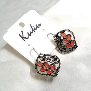 CC Trendy Orange Color German Silver Earring