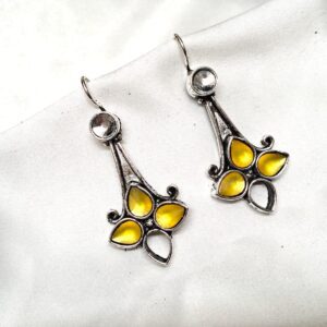 CC Trendy Yellow color German silver Earring