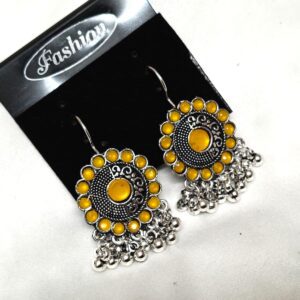 CC Trendy Yellow color German silver Earring