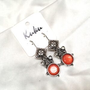 CC Trendy Orange color German silver Earring