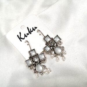 CC Trendy Grey color German silver Earring