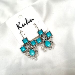 CC Trendy Blue color German silver Earring