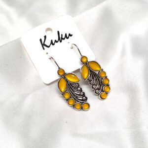 CC Trendy Yellow color German silver Earring