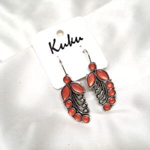 CC Trendy Orange color German silver Earring