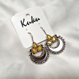 CC Trendy Yellow color German silver Earring