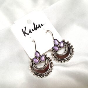 CC Trendy Lavender color German silver Earring