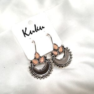 CC Trendy Light Orange color German silver Earring
