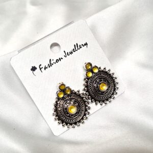 CC Trendy Yellow color German silver Earring