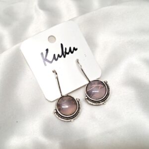 CC Trendy Baby Pink color German silver Earring