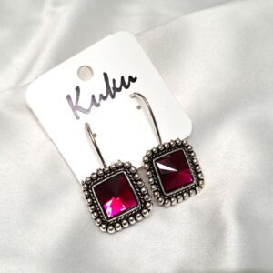 CC Trendy Rani Pink color German silver Earring