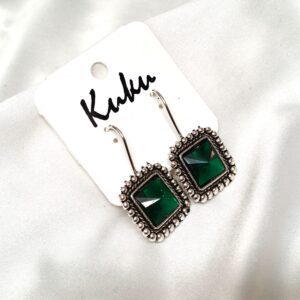 CC Trendy Green color German silver Earring