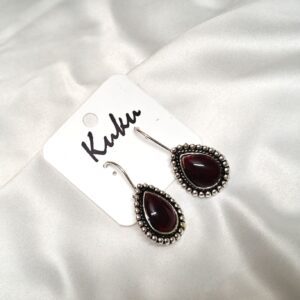 CC Trendy Maroon color German silver Earring