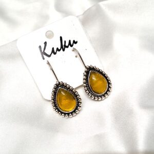 CC Trendy Yellow color German silver Earring