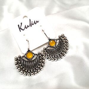 CC Trendy Yellow color German silver Earring