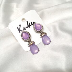 CC Trendy Lavender color German silver Earring