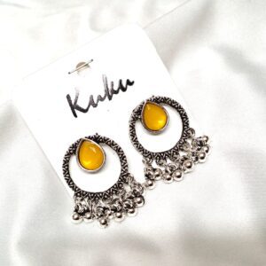 CC Trendy Yellow color German silver Earring