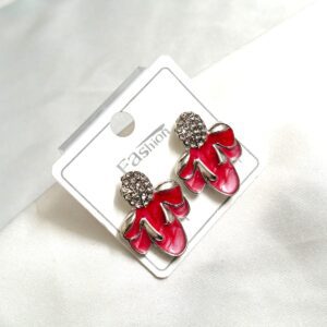 Trendy Korean Earring with white Stones