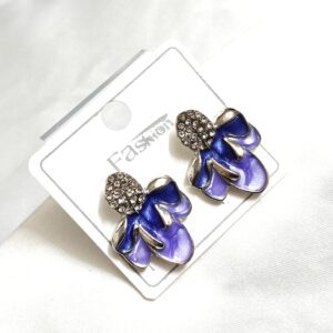 Trendy Korean Earring With White stones