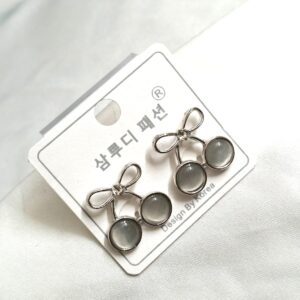 Trendy Korean Bow Earring