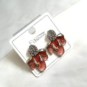 Trendy Korean Earring With White stones