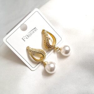 Trendy Korean Earring With Pearl