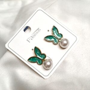 Trendy Green Color Butterfly Korean  Earring