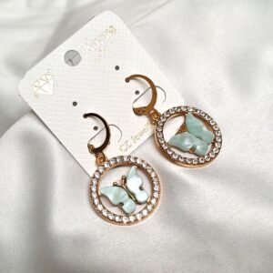 Trendy Green Color Butterfly Korean  Earring