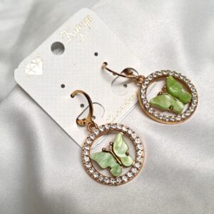 Trendy Green Color Butterfly Korean  Earring